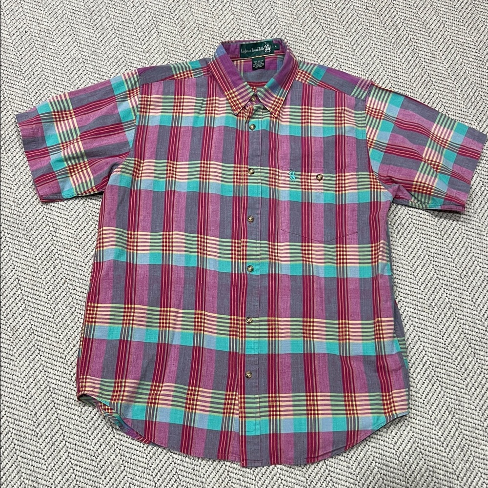 Vintage Plaid Short Sleeve Shirt